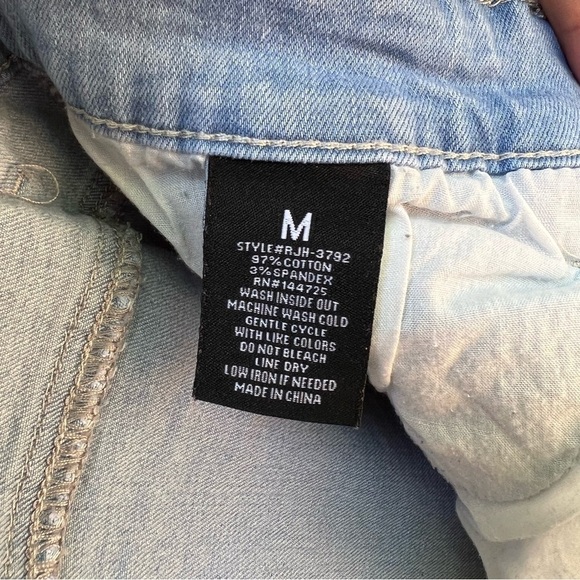 Fashion Nova Change The Panel Two Tone Skinny Jeans - Blue/Combo Full Zip Fly - Picture 6 of 15